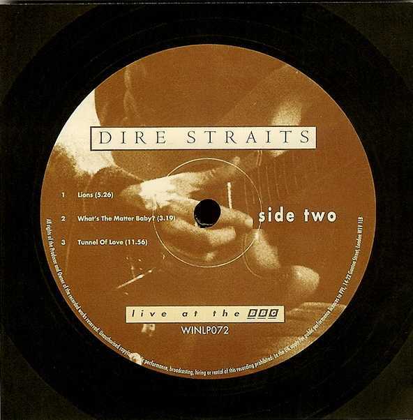 numbered label side 2, Dire Straits - Live At The BBC 